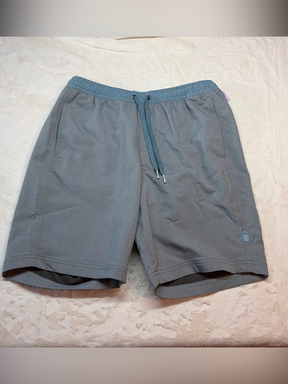 Free Fly Training Shorts Men Sz M Gray Stretch Performance 8" Nylon Bamboo